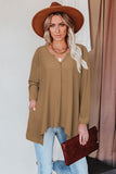 Asymmetric Hemline Long Sleeve Top