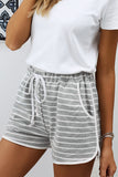 Disconnect Striped Cotton Blend Pocketed Shorts