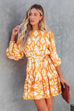 Ethnic Vibe Printed Sash Mini Dress