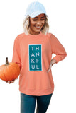 Halloween Raglan THANKFUL Graphic Sweatshirt