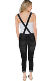 Wash Distressed Jeans Overalls
