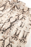 Python Print Short Sleeve Shirt    Leopard Print Short Sleeve Shirt