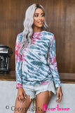 Tie Dye Print Long Sleeve Top