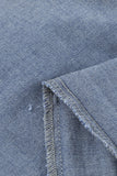 Distressed Raw Hem Straight Leg Jeans