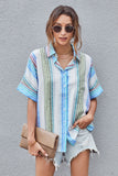 Happier With You Striped Button Top