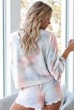 Floral Print White Knit Lounge Set