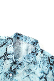 Python Print Short Sleeve Shirt    Leopard Print Short Sleeve Shirt