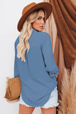 Turn-down Collar Pocketed Button Shirt