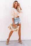 Cotton Knit Grommet Top