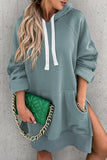 Kangaroo Pocket Oversized Hoodie with Slits