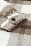 Plaid Print Pocket Women Shacket
