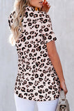 Python Print Short Sleeve Shirt    Leopard Print Short Sleeve Shirt