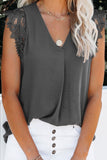 Sleeveless Crochet Lace Blouse