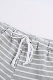 Disconnect Striped Cotton Blend Pocketed Shorts