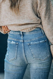 High Waist Ankle-Length Skinny Jeans