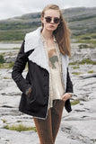 Lapel Collar Button Fleece Jacket