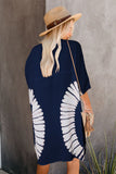 Tie Dye Open Front Beach Cover Up