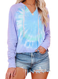 Colorblock The Sun Cotton Blend Tie Dye Hoodie