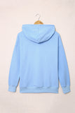 Snap Button Pullover Hoodie with Pocket