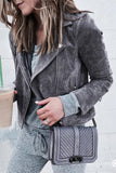 Suede Moto Jacket