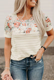 Spring Vibe Floral & Stripe Tee