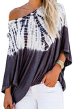 Fashion Casual Tie Dye Print Blouse