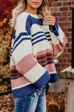 Striped Pattern Knit Sweater