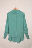 Billowy Sleeves Pocketed Shirt