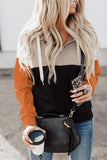 Colorblock Quarter Zip Pullover Hoodie