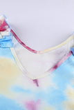 Tie Dye Ruffled V-Neck Tank