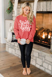 Santa Baby Graphic Print Pullover Sweatshirt