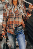 Plaid Pocket Buttoned Long Sleeve Shirt