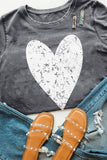 Valentine's Day Large Heart Shape Print Graphic T Shirt