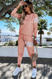 Striped Long Sleeve Top and Sweatpants Set