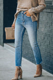 High Waist Ankle-Length Skinny Jeans