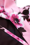 Flower Print Criss Cross Front One Piece Swimwear