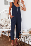 Pocketed Thermal Sleeveless Jumpsuit