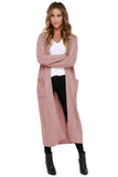 Cable Knit Open Front Long Cardigan