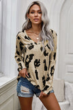 Long Sleeves Leopard Print Blouse