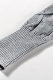 Cable Knit Open Front Long Cardigan