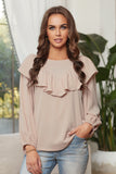 Ruffle Lantern Long Sleeve Top
