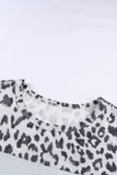 Fierce Leopard Print Color Blocking Tee