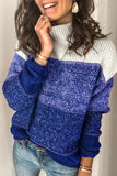 Colorblock Knit Pullover Sweater