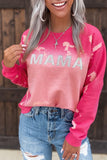 Mama Rhinestone Letter Graphic Tie Dye Pullover