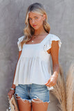 Flutter Shoulder Babydoll Top
