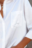 Satin Button Shirt with Pocket