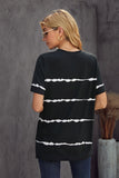 Tie-dye Stripe Casual T-Shirt