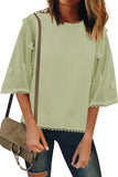 Crew Neck Kimono Sleeve Knit Top