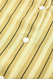 Striped Buttons Closure Long Sleeve Shirt