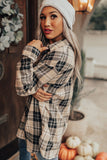 Plaid Pocket Buttoned Long Sleeve Shirt